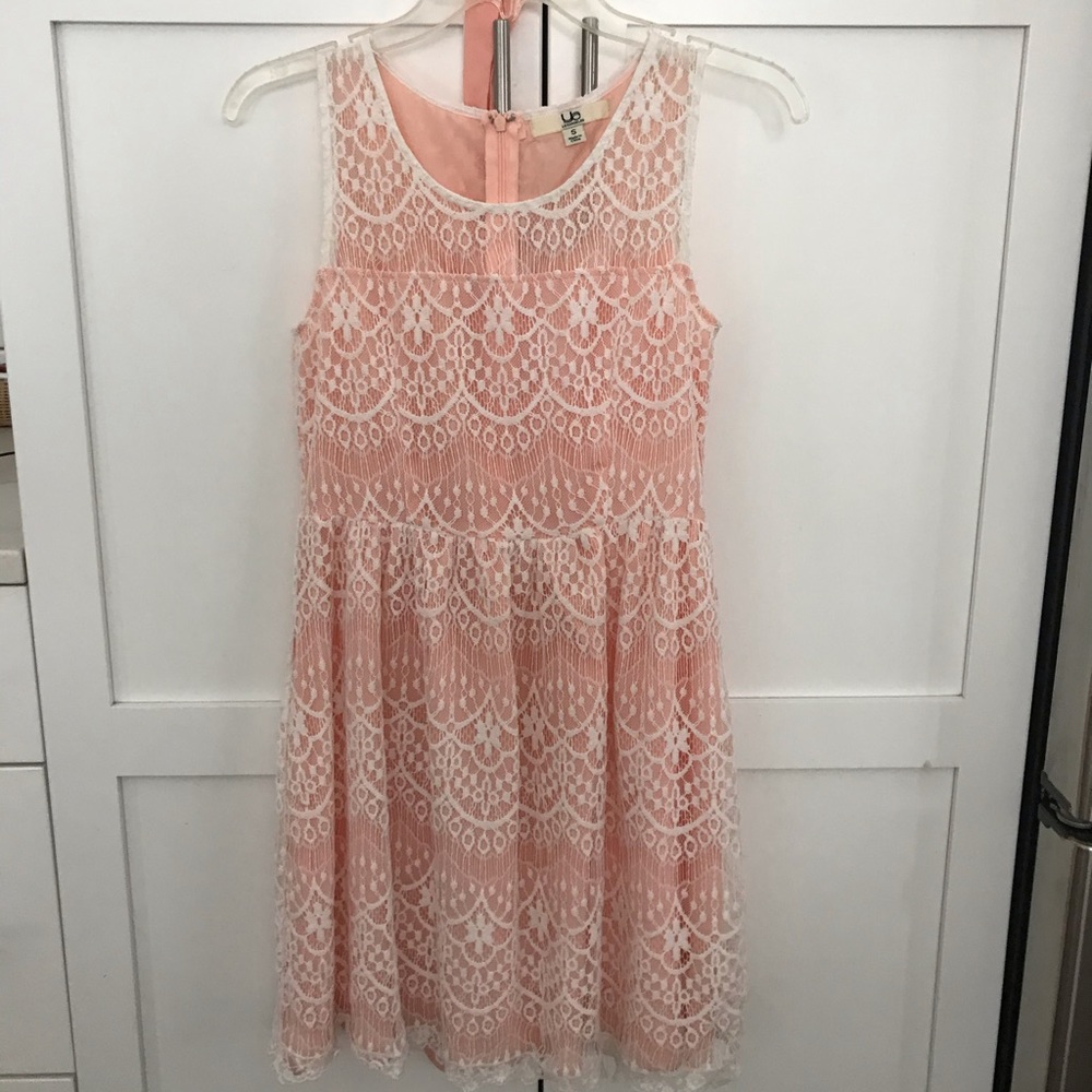 Lace Pink and White Dress